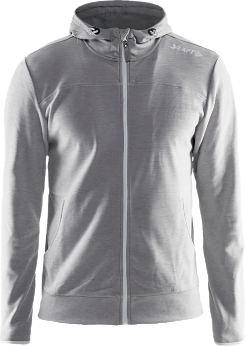 Craft - Leisure Full Zip Hood Men - Melange grey