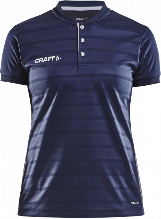 Craft - Pro Control Button Jersey Women - Marineblauw & wit