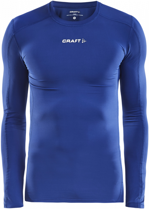 Craft - Pro Control Compression Long Sleeve Youth - Niebieski & biały