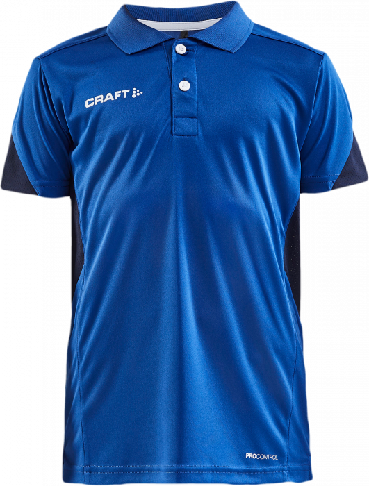 Craft - Pro Control Impact Polo Junior - Cobalt & azul-marinho