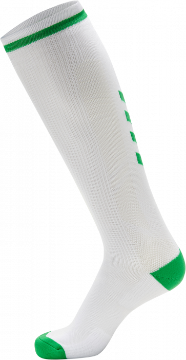 Hummel - Elite Indoor Sock Long - White & jasmine green