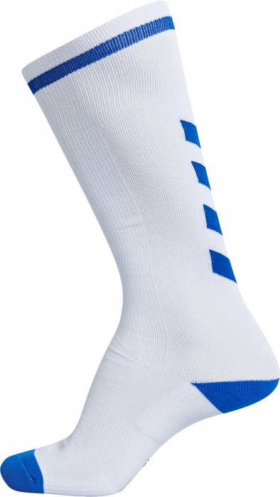 Hummel - Elite Indoor Sock Long - Vit & blue