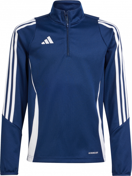 Adidas - Tiro 24 Træningstrøje Med Halv Lynlås - Team Navy Blue & hvid