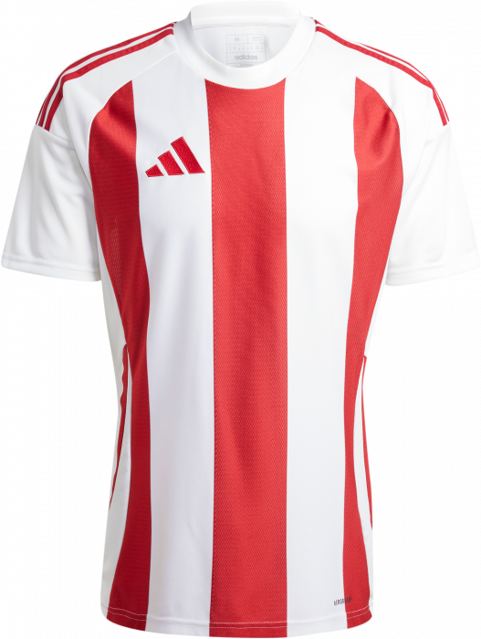 Adidas - Striped 24 Player Jersey - Blanc & team power red