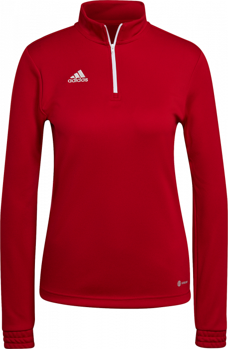 Adidas - Entrada 22 Træning Top With Half Zip Woman - Röd