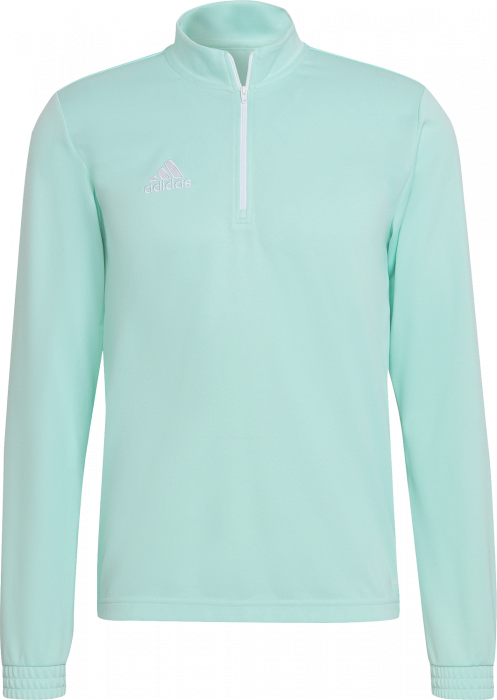 Adidas - Entrada 22 Træning Top With Half Zip Jr - Clear mint & vit