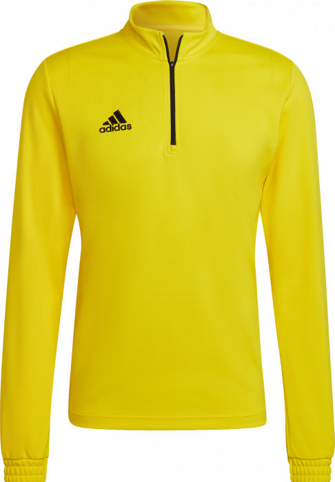 Adidas - Entrada 22 Træning Top With Half Zip Jr - Team yellow & noir