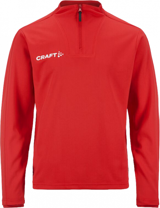 Craft - Evolve 2.0 Træningstrøje Med Halv Lynlås Børn - Bright Red