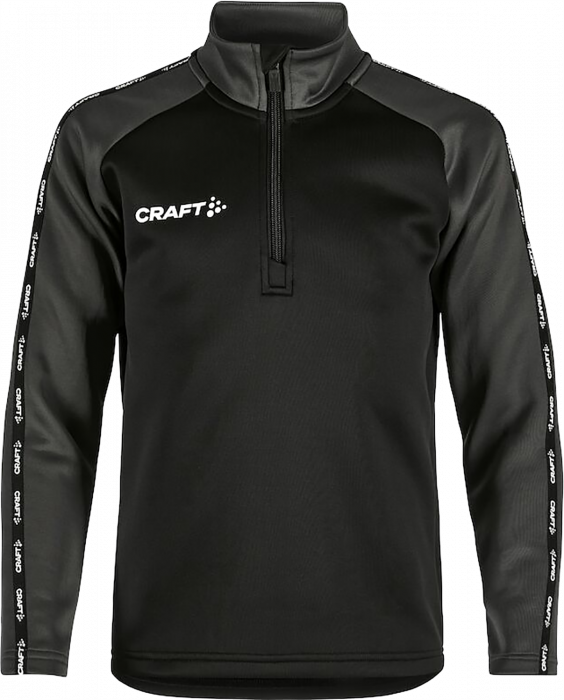 Craft - Squad 2.0 Half Zip Jr - Zwart & grante