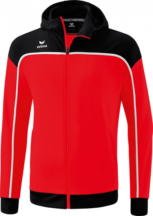 Erima - Change Training Jacket With Hood - Rosso & nero