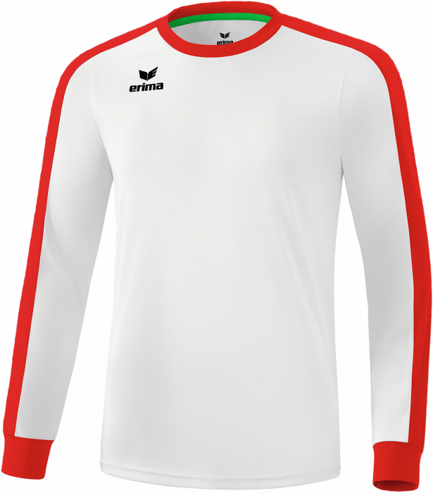 Erima - Retro Star Longsleeve Jersey - White & ruby red