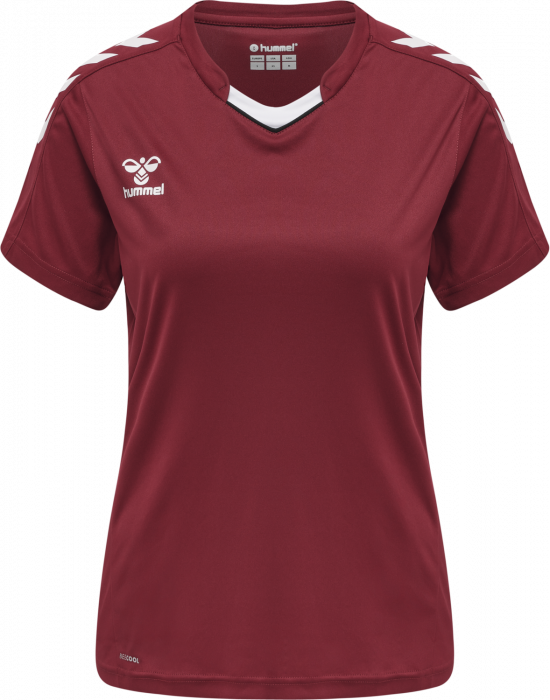 Hummel - Core Xk Poly Jersey Women - Maroon & blanc