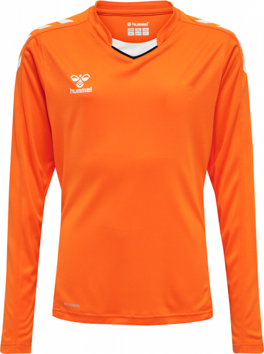 Hummel - Core Xk Poly Jersey Long Jr - Orange & vit