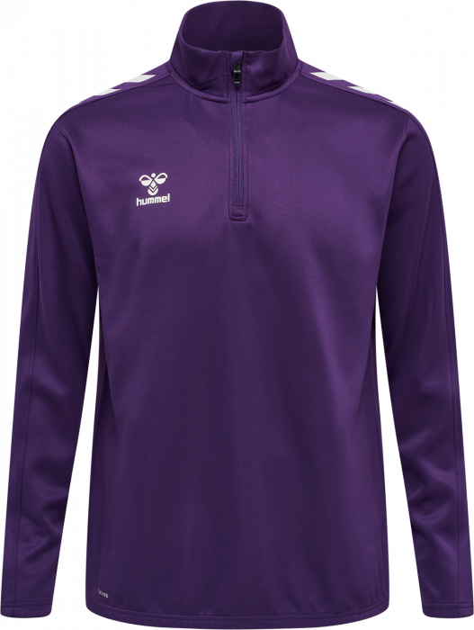 Hummel - Core Xk Half Zip Sweater - Purple Reign & branco