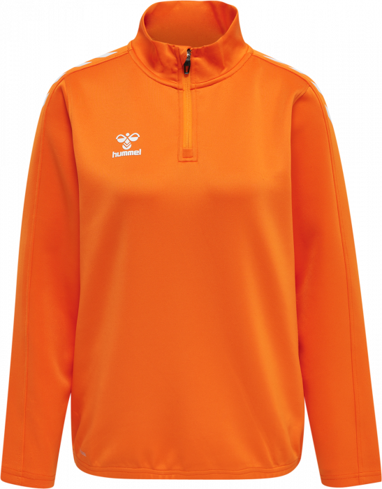 Hummel - Core Xk Half Zip Trøje Women - Orange & hvid