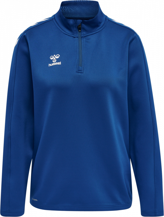 Hummel - Core Xk Half Zip Trøje Women - True Blue & hvid