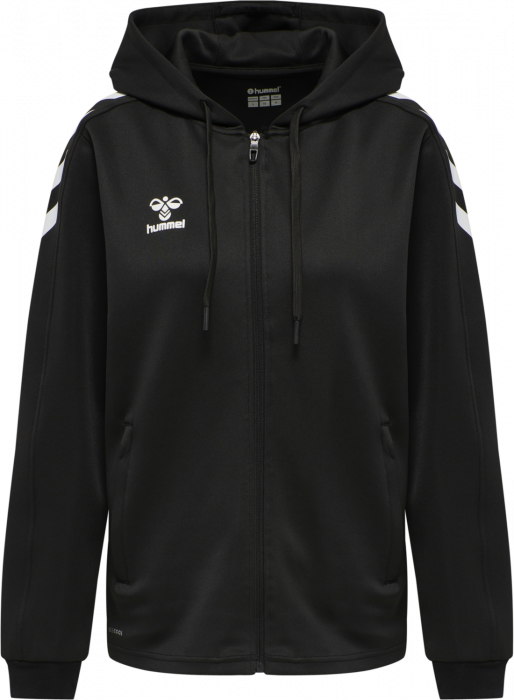 Hummel - Core Xk Poly Hoodie With Zipper Women - Preto & branco