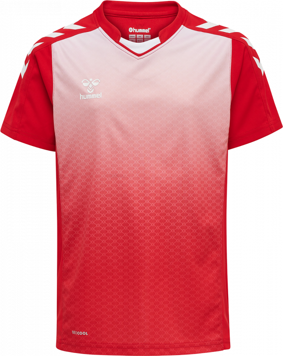 Hummel - Core Xk Sublimaiton Jersey Jr - True Red & blanco