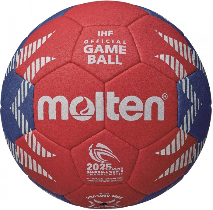 Molten - Official Matchball Vm 2025 Handball - Blue & rot