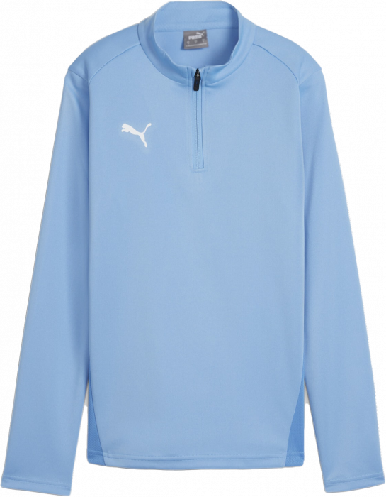 Puma - Team Goal Training Top With Half Zip Women - Jasnoniebieski & biały