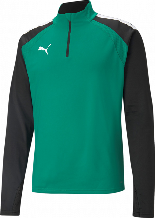 Puma - Teamliga Training 1/4 Zip Top Jr. - Green & zwart