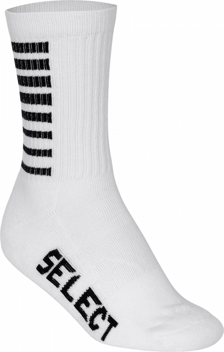 Select - Sports Sock Striped Short - Blanco & negro